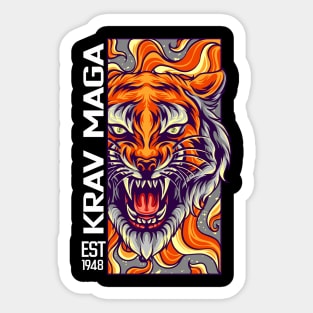 Killer Krav Maga Tiger Design Sticker